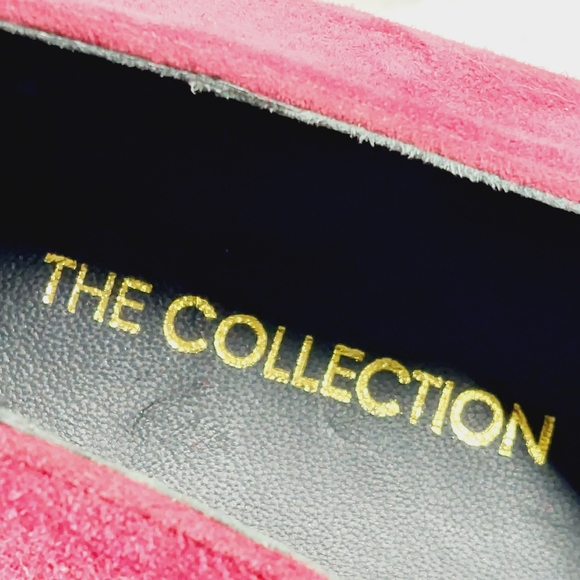 The Collection Red Suede Pointed Toe Slip On Heels O 398 - Picture 10 of 13